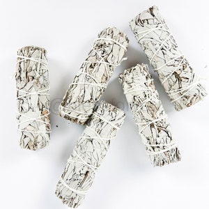 White Sage California Smudge Stick Herb 4 Energy Air Cleansing, Mood Boost image 1