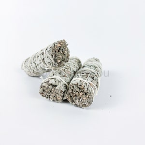 White Sage California Smudge Stick Herb 4 Energy Air Cleansing, Mood Boost image 2