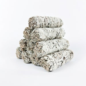 White Sage California Smudge Stick Herb 4 Energieluchtreiniging, stemmingsboost afbeelding 5