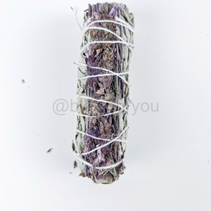 White Sage ENGLISH LAVENDER Smudge Stick 4 for Rituals & Energy Cleansing image 2