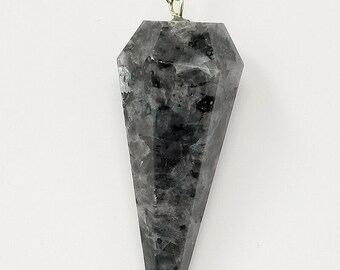 Indigo Gabbro Pendulum with Chain