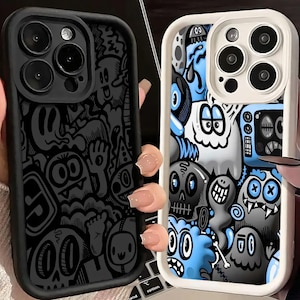 Kawaii Monster iPhone Case - Colorful Graffiti Doodle Art