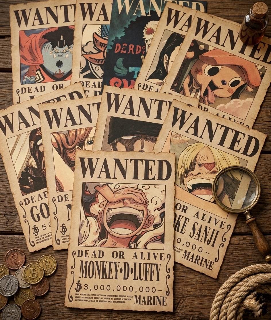 One piece wanted poster - Etsy 日本