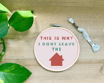 This is why cross stitch digital pattern, embroidery for beginners, elder emo, song lyrics pattern