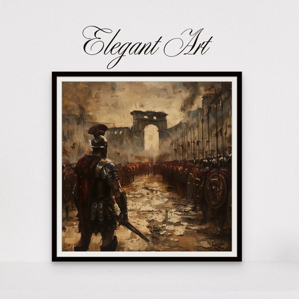 The Roman Legion | Dark Antique Roman Empire | Historical Vintage Oil Painting | Digital Wall Art | Digital Download