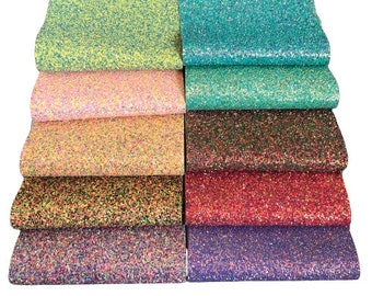 Chunky Glitter Sheet, Faux Leather Sheets, Syntenic Vinyl, Bow Making, Hand Made Crafts Supply