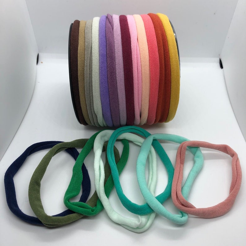 Coloured Nylon Headbands, Soft Nylon Headbands, Nylon Headband image 1
