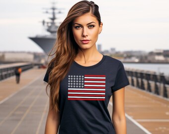 American Flag, Soccer, USA, Unisex t-shirt || The Crimson Celt