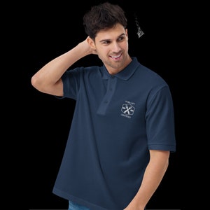 Fork Lift Certified, Men's Premium Polo The Crimson Celt image 5