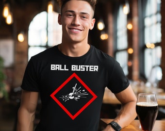 Funny Billiards T-Shirt, 8 Ball "Ball Buster" Graphic Tee
