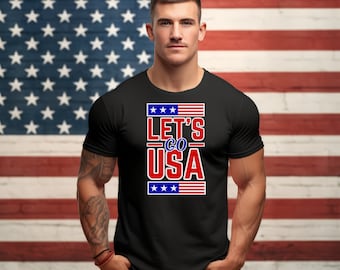 Let's Go USA !, Amérique, États-Unis, Américain, T-shirt unisexe || Le Celte cramoisi