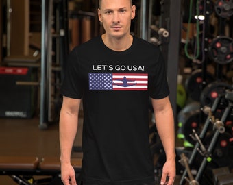 Let's Go USA !, Gymnastique, Etats-Unis, Amérique, T-shirt unisexe || Le Celte cramoisi