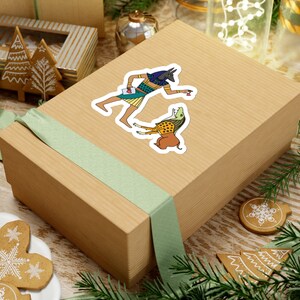 Amit Snacks Ancient Egypt Funny Sticker, Egyptian Gods Humor, Anubis, Feeding Time, Egyptian Afterlife, Mythology Decal, Egyptology, Heart image 6