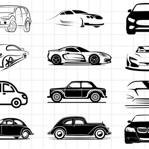 Car SVG files for Cricut, Vintage CAR SVG, Classic Car svg, Race Car svg, vehicles cute car, Retro Car, Sports car, silhouette, png file