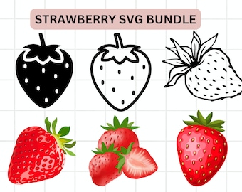 Erdbeere SVG, Erdbeere Clipart, Obst SVG, Erdbeere Cricut, Erdbeere Obst SVG, Erdbeere Schnittdatei, Erdbeere Vektor