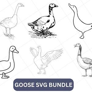Fichier de coupe oie SVG, vol d'oies SVG, Silhouette d'oie, ensemble de SVG d'oie, oie Svg, Flying Canadian Goose svg png, svg de Goose Head