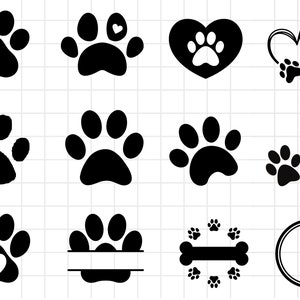 Paw Print svg, dog paw print svg, dog paw svg, paw svg, dog mom svg, puppy svg, dog paws svg, dog lover svg - Printable, Cricut & Silhouette