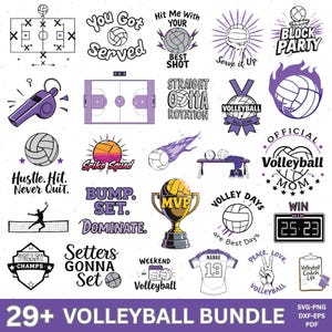 Volleyball Svg Bundle, Sport Svg, Volleyball SVG, Volleyball Cut File, Volleyball Player SVG, Cricut, Clipart, Volleyball Design SVG