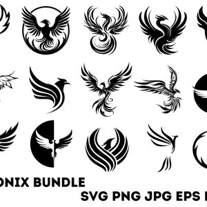 Phoenix SVG Bundle, Phoenix dxf, Phoenix png, Phoenix eps, Phoenix vector, Phoenix cut files, Phoenix bird svg, Phoenix head svg