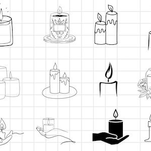Candle SVG Bundle, Candle dxf, Candle png, Candle eps, Candle vector, Candle cut files, End svg, Candles svg, Birthday candle svg