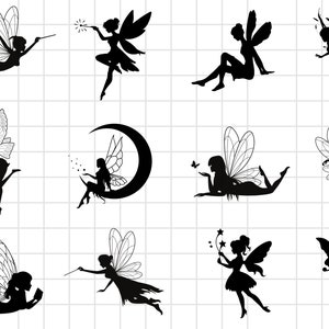 Fairy SVG Bundle, Fairy PNG Bundle, Fairy Clipart, Fairy Silhouette, Tooth Fairy svg, Magic svg, Fairies Svg, Fairy SVG Cut Files for Cricut