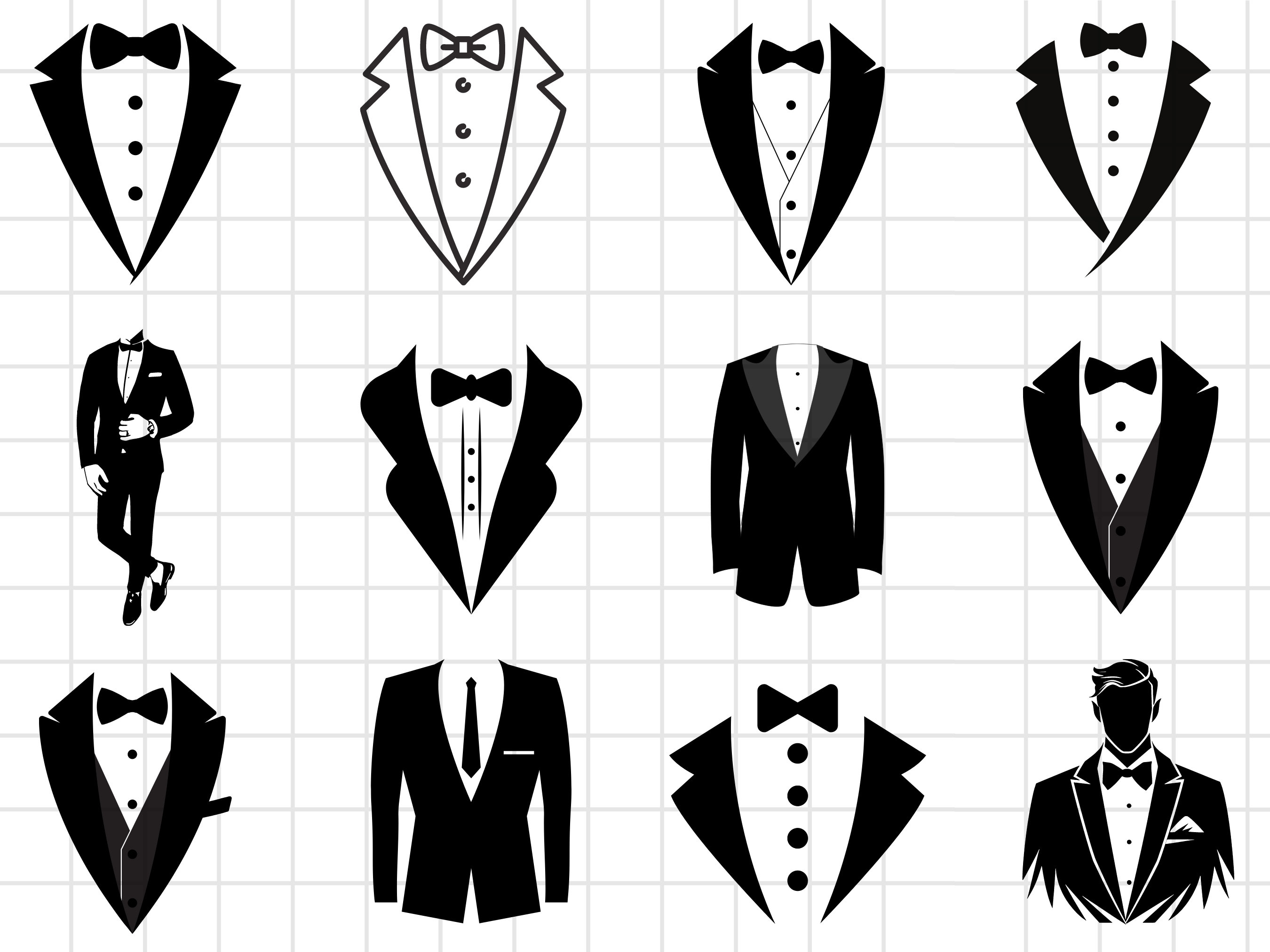 Tuxedo SVG Bundle, Tuxedo PNG Bundle, Tuxedo Clipart, Suit clipart, Suit bundle svg, Tuxedo cut file, Tuxedo SVG Cut Files for Cricut.