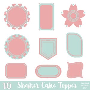 Shaker Cake Topper Svg BUNDLE, Shaker Layer Strips, Birthday Cake Topper Svg, Scalloped Shaker Svg, Layered Svg, 3D Shaker, Instant Download