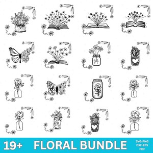 Flower Svg Bundle, Wildflower Svg Bundle, Floral Svg, Stay Wild Svg, Wild Flower Svg, Floral Frame Svg, Png, Shirt Svg Cut Files Cricut