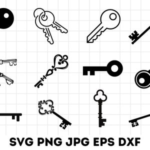 Key SVG, Key Clipart, Keys Svg Bundle, Magic Key Svg, Vintage Key Svg, Lock Svg, Key Lock Clipart, Key Vector, Key Cut File, Key Silhouette