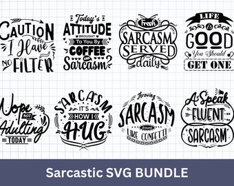 Svg sarcástico, Paquete Svg de sarcasmo, Paquete Svg sarcástico, Paquete Svg divertido, Citas divertidas Svg, Svg inspirador, SVG positivo, SVG motivacional,