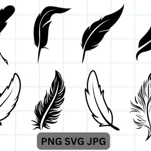 Feather svg bundle, Feather birds svg, Feathers Silhouette, Boho feather svg, Feather svg,  Feather clipart, Feather svg files for cricut
