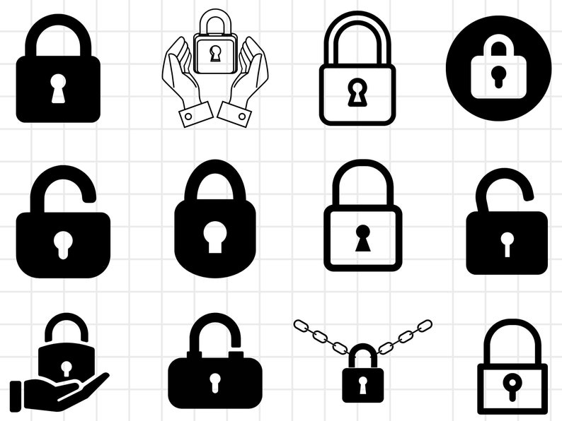 Lock Svg Bundle ,padlock Svg ,lock Png ,padlock Png ,lock Vector ...