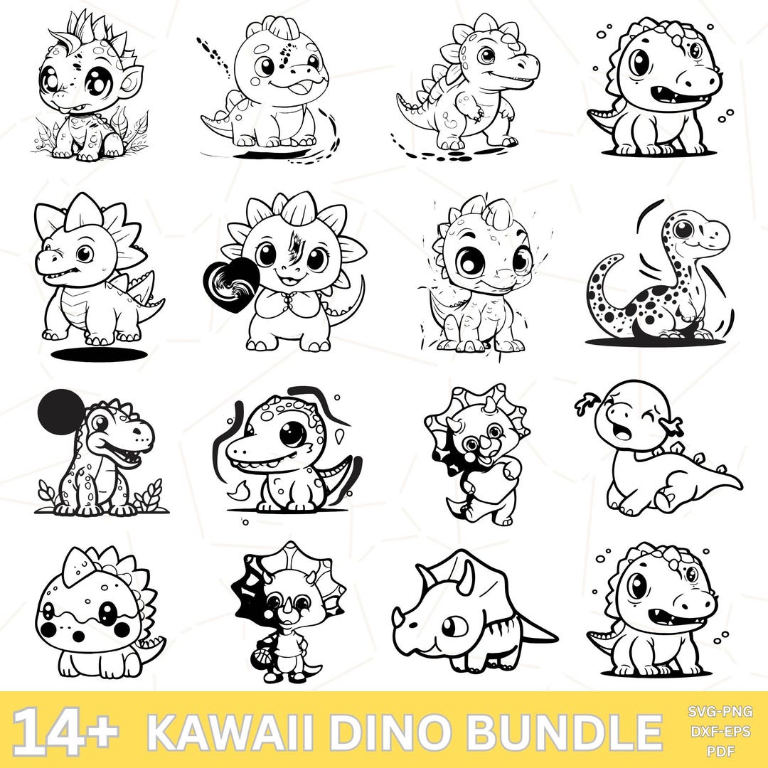 Baby Dragon SVG Bundle, Cute Dragon Clipart for Cricut, Unique Dragon ...