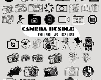 Camera SVG Bundle, Camera clipart SVG, Vintage Camera Svg, Camera Silhouette, Camera PNG Bundle, Camera Clipart, Videocamera Svg