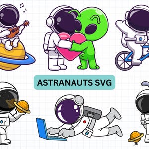 Astronauta Svg Png Bundle, Astronauta con cohete svg, niño astronauta svg, Universo Svg, Spaceman svg, Espacio SVG