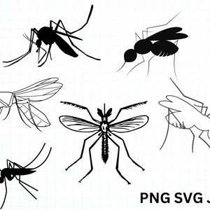 mosquito svg, mosquito clipart, mosquito silhouette, Mosquito Cut File, Mosquito Stencil, Mosquito Cricut Silhouette Cut File