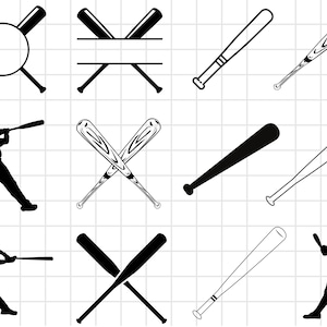 Baseball SVG bundle by Oxee, baseball bat SVG, baseball ball SVG, baseball monogram svg, crossed baseball bats svg, Cut File Cricut