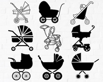 Baby Stroller SVG Bundle, Baby Stroller dxf, Baby Stroller png, Baby Stroller eps, Baby Stroller vector, Baby Stroller monogram