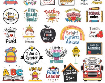Terug naar school SVG-bundel, leraar svg, potlood-SVG, Grade Level Vibes svg, school, schoolshirt svg, kindershirt svg, gesneden bestand Cricut, png