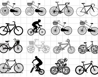 Bicycle svg, Bike Svg, Bike Clipart, Mountain Bike Svg, Biker Cut Files for Cricut Silhouette, Instant Download , Bicycle Svg Bundle