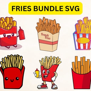 FRENCH FRIES SVG Bundle, Crisps Svg, Food Svg Bundle, Food Svg, French Fries Svg, Small Fry Fries Svg, Fries Svg, Cricut
