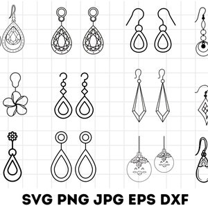 Earrings Svg Bundle , Earring Template Svg, Glowforge Earrings, Earring Cut Files, Wood Earring Svg, Laser Cut Earring, Instant Download