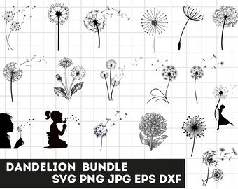 Dandelion SVG, Dandelion Svg Bundle, Dandelion Vector, Dandelion Cricut, Dandelion Clipart, Dandelion Files For Cricut, Silhouette, Clip Art