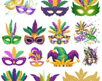 Mardi Gras Mask SVG Bundle,  Mardi Gras vector, Mardi Gras outline,Mardi Gras clipart, Carnaval Mask SVG, Masquerade Silhouette,