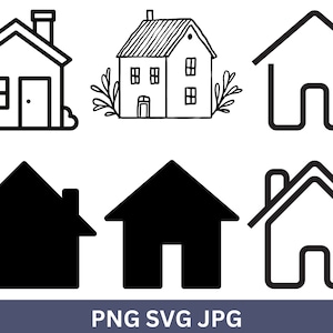 House Svg| House Clipart| House Png| House Vector| House Clip Art| House Silhouette| Home Svg| Home Png | House SVG Bundle