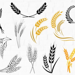Wheat SVG, Grain Cricut, Wheat Silhouette, Grains SVG, Wheat Clipart, Wheat Svg Bundle, Wheat Vector, Wheat Print File, Instant Download,Png
