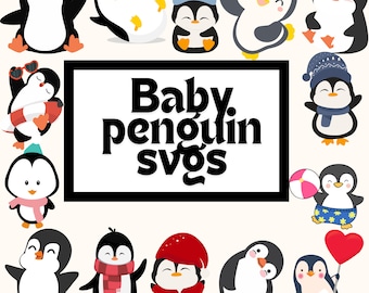 Penguin svg files, Circuit cut files, Baby penguin files, Baby penguin svg png , Digital download, Instant download, SVG, PNG, DXF, clipart