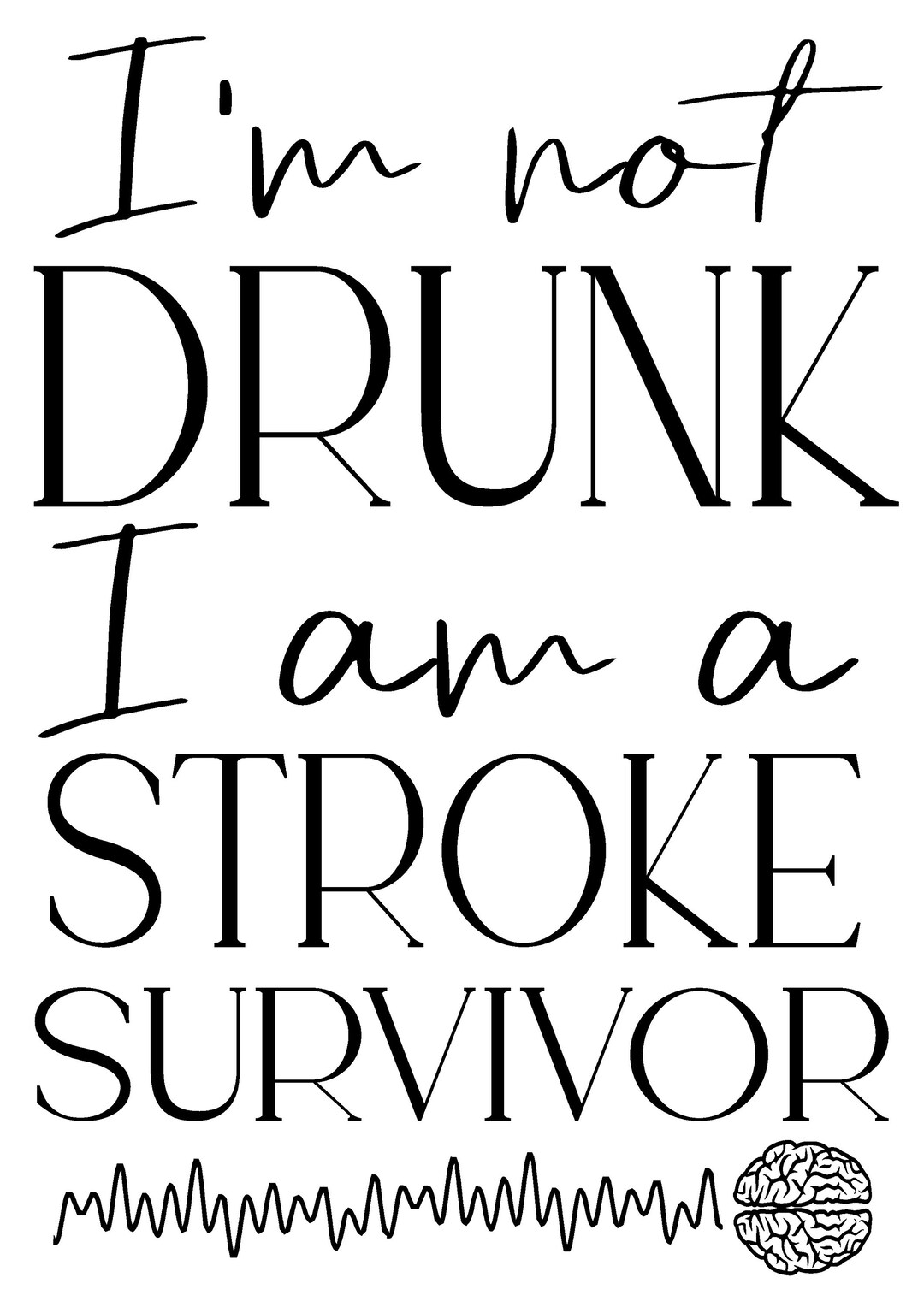 Stroke Survivor SVG - I Won Design (digital Download) - Etsy