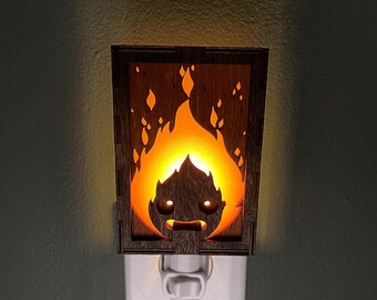Fire Spirit Night Light - Handmade Light With Lantern Paper
