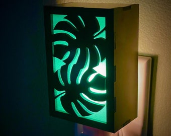 Monstera Night Light - Handmade Light With Lantern Paper